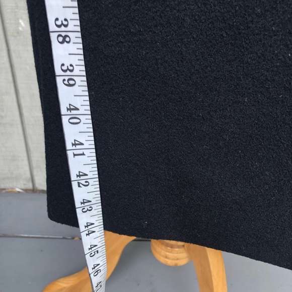 Vintage Jones New York 100% Pure Wool Black Double-Breasted Trench Coat size XL - Picture 12 of 14